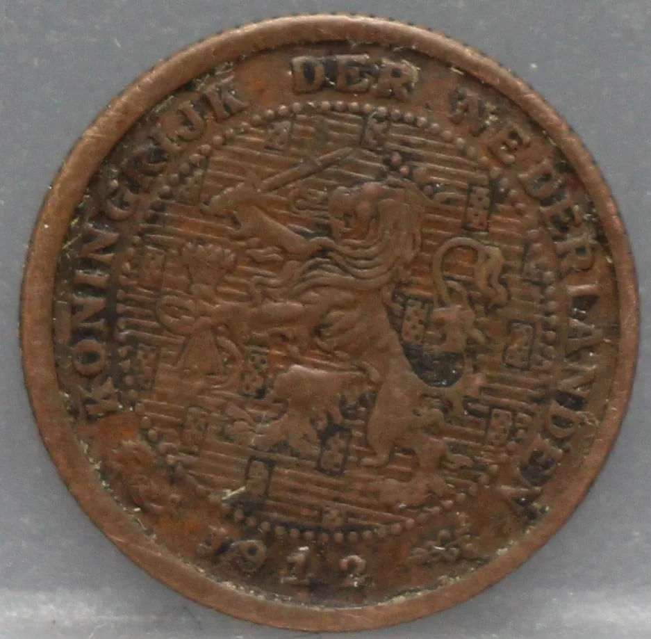 Halve Cent 1912 - Brons voorzijde, 1/2 cent