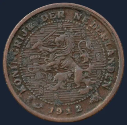 Halve Cent 1912 — Brons