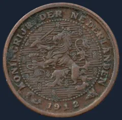 Halve Cent 1912 — Brons
