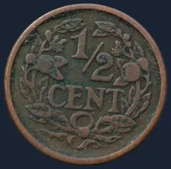 Halve Cent 1912 — Brons
