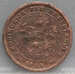 Halve Cent 1914 — Koper voorzijde, 1/2 cent