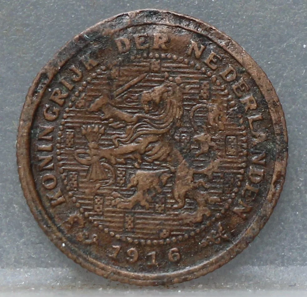 Halve Cent 1916 voorzijde, 1/2 cent