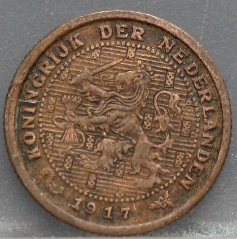 Halve Cent 1917 — Brons voorzijde, 1/2 cent