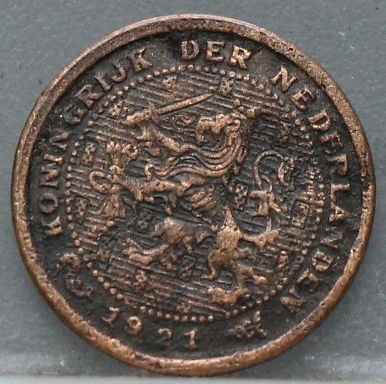 Halve Cent 1921 voorzijde, 1/2 cent