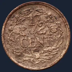 Halve Cent 1922 Nederland