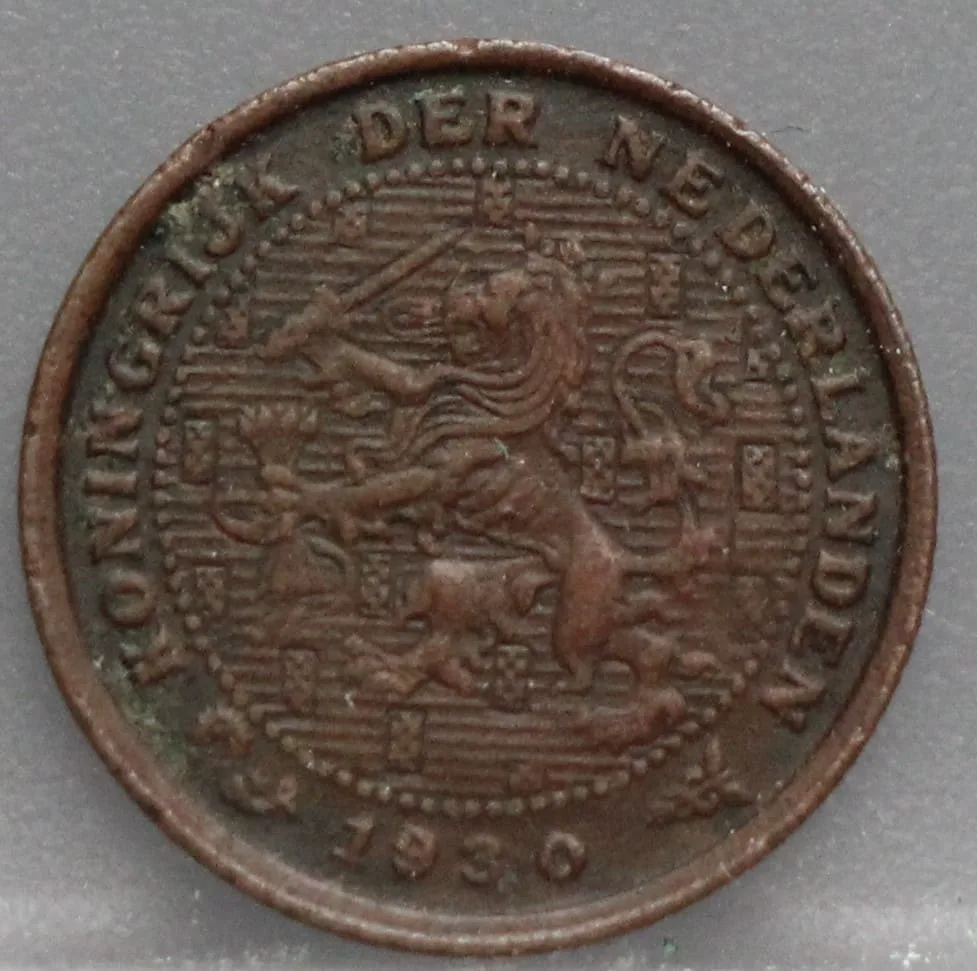 Halve Cent 1930 — Brons voorzijde, 1/2 cent