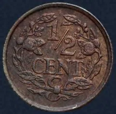 Halve Cent 1930 Wilhelmina