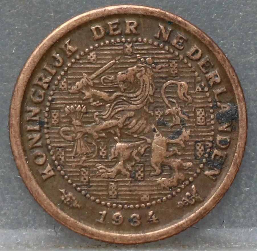 Halve Cent 1934 voorzijde, 1/2 cent