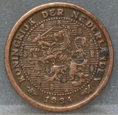 Halve Cent 1934 voorzijde, 1/2 cent
