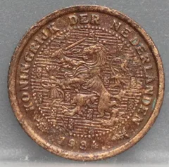 Halve Cent 1934 — Koper voorzijde, ½ cent