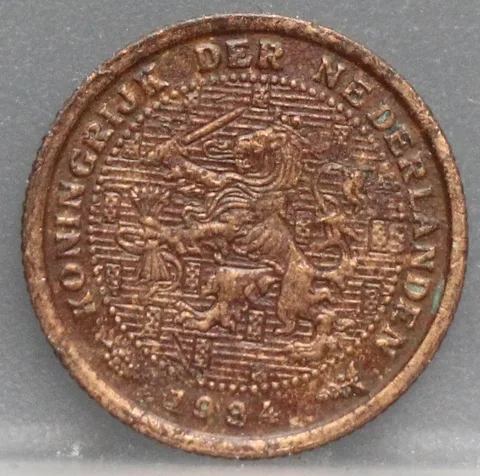 Halve Cent 1934 — Koper