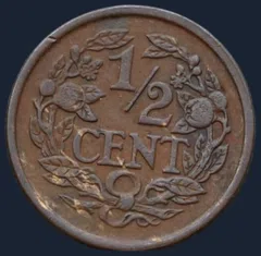 Halve Cent 1934 - Wilhelmina