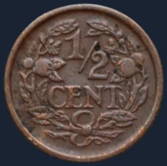 Halve Cent 1934 - Wilhelmina