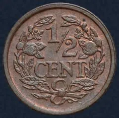 Halve Cent 1934 Wilhelmina