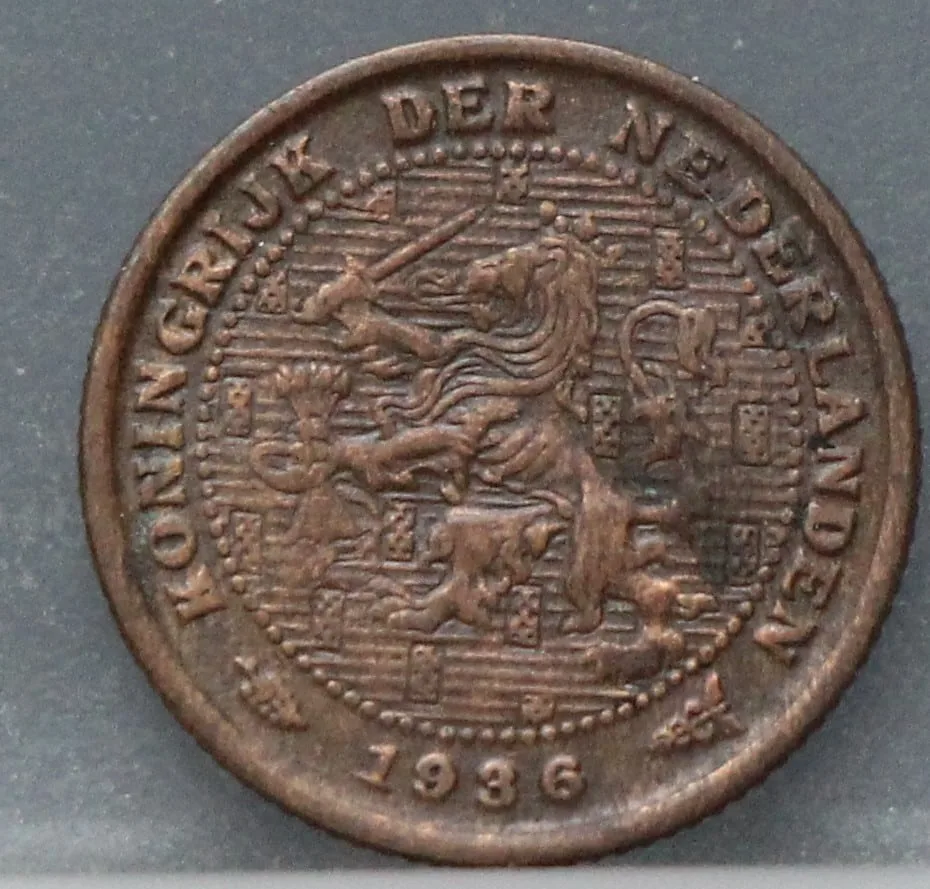 Halve Cent 1936 voorzijde, 1/2 cent
