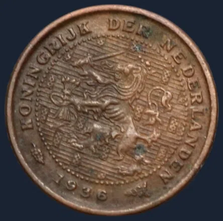 Halve Cent 1936 - Wilhelmina