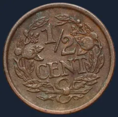Halve Cent 1936 - Wilhelmina