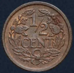 Halve Cent 1936 Wilhelmina