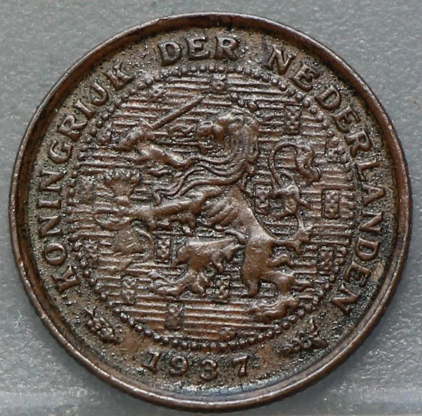 Halve Cent 1937 voorzijde, 1/2 cent