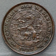 Halve Cent 1937 voorzijde, 1/2 cent
