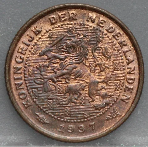 Halve Cent 1937 — Brons