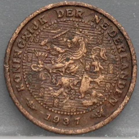Halve Cent 1937 — Brons