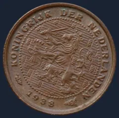 Halve Cent 1938 Wilhelmina