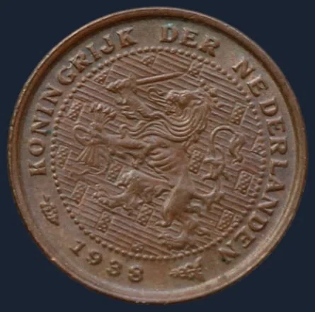 Halve Cent 1938 Wilhelmina