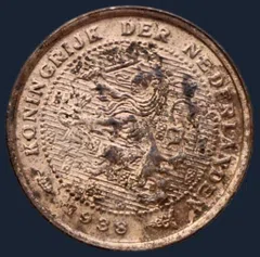 Halve Cent 1938 Wilhelmina
