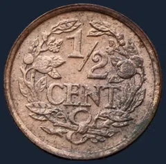 Halve Cent 1938 Wilhelmina