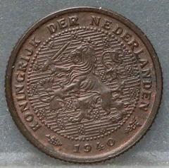 Halve Cent 1940 voorzijde, 1/2 cent