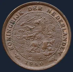 Halve Cent 1940 Wilhelmina