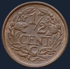 Halve Cent 1940 Wilhelmina