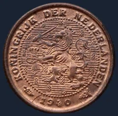 Halve Cent 1940 - Wilhelmina