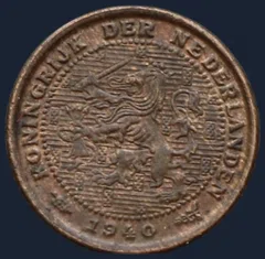 Halve Cent 1940 - Wilhelmina