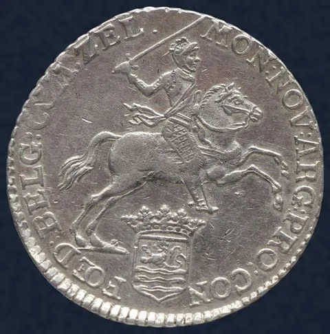 Halve zilveren rijder 1790 Zeeland - Halve Ducaton 1790 Zeeland
