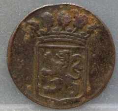 Halve Duit 1752 Holland VOC — Koper achterzijde