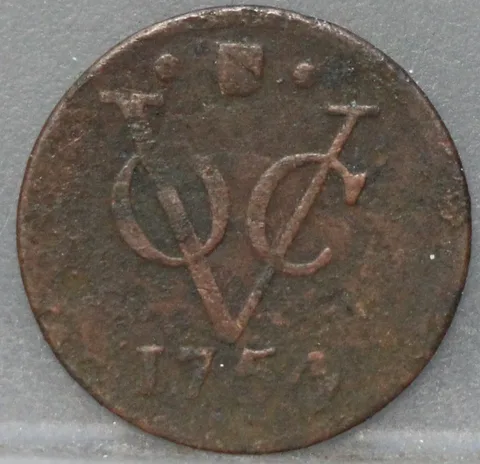 Halve Duit 1754 Utrecht — Koper VOC