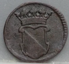 Halve Duit 1754 Utrecht VOC — Koper achterzijde