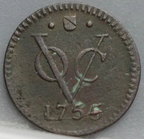 Halve Duit 1755 VOC Utrecht