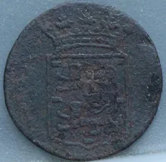 Halve Duit 1769 West-Friesland VOC achterzijde