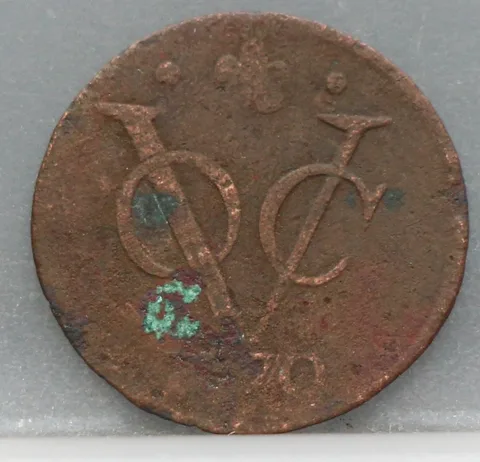 Halve Duit 1770 Holland VOC — Koper
