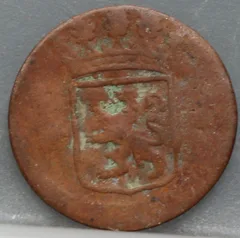 Halve Duit 1770 Holland VOC — Koper achterzijde