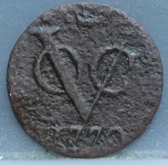 Halve Duit 1770 West Friesland VOC voorzijde