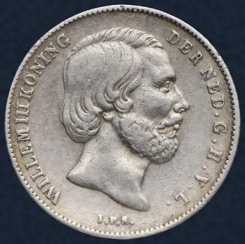 ½ Gulden 1861 Willem III Zilver
