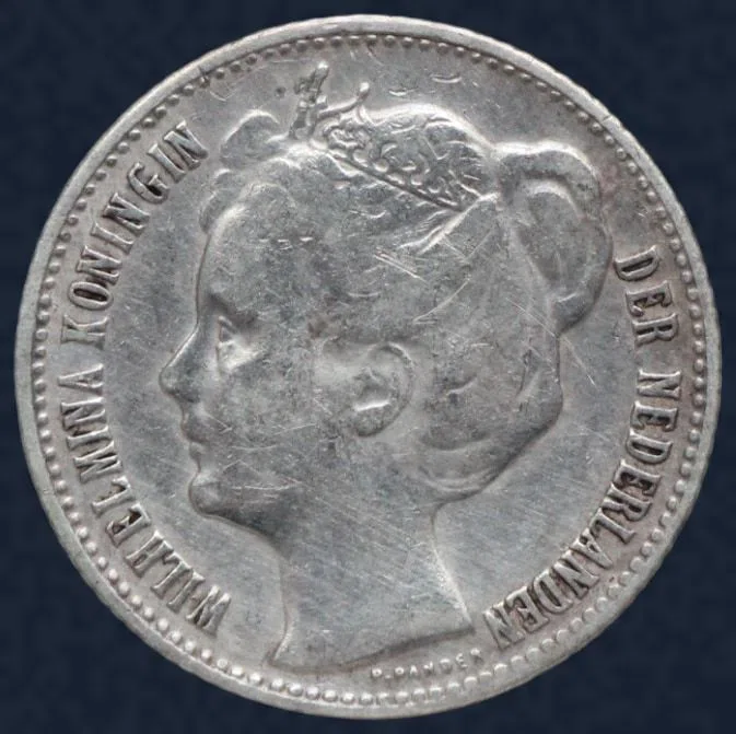 Halve gulden 1904 - 1/2 gulden 1904 Zilver
