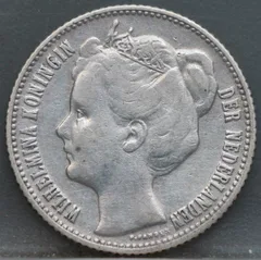 Halve gulden 1908 - 1/2 gulden 1908 Wilhelmina voorzijde