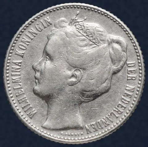 Halve gulden 1908 Wilhelmina