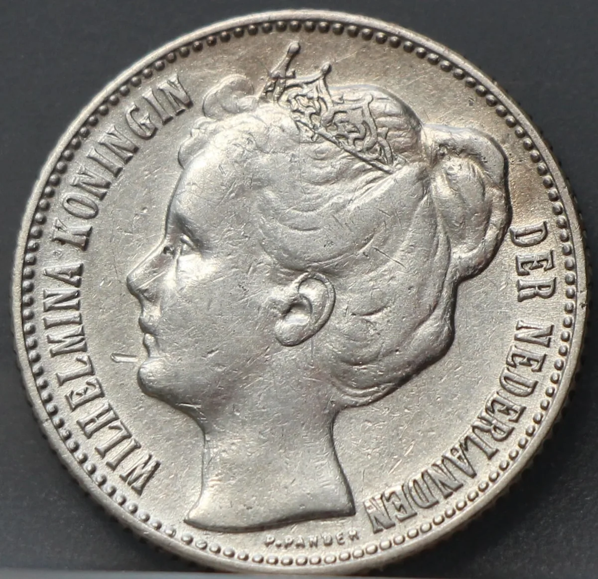 Halve Gulden 1909 — Zilver voorzijde, Zilver 945/1000, 1/2 Gulden