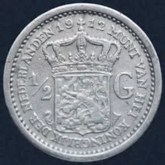 ½ gulden 1912 Wilhelmina